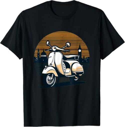 Camiseta Gráfica Minimalista Temática Motocicleta vintage