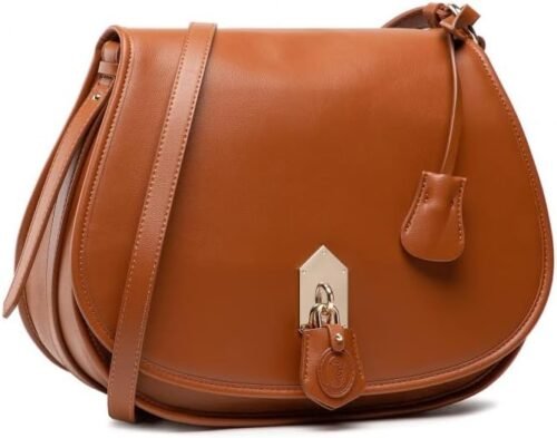 Bolso Trussardi peony bandolera grande leather brown - Imagen 3